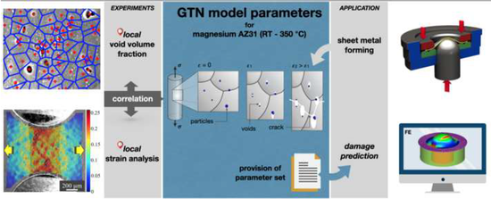 GTN Model-Based Material Parameters of AZ31 Magnesium Sheet at Various Temperatures by Means of SEM In-Situ Testing